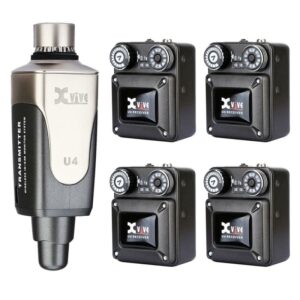 Xvive In-Ear Monitor Wireless System with 4 Receivers Re - new In-Ear Monitor