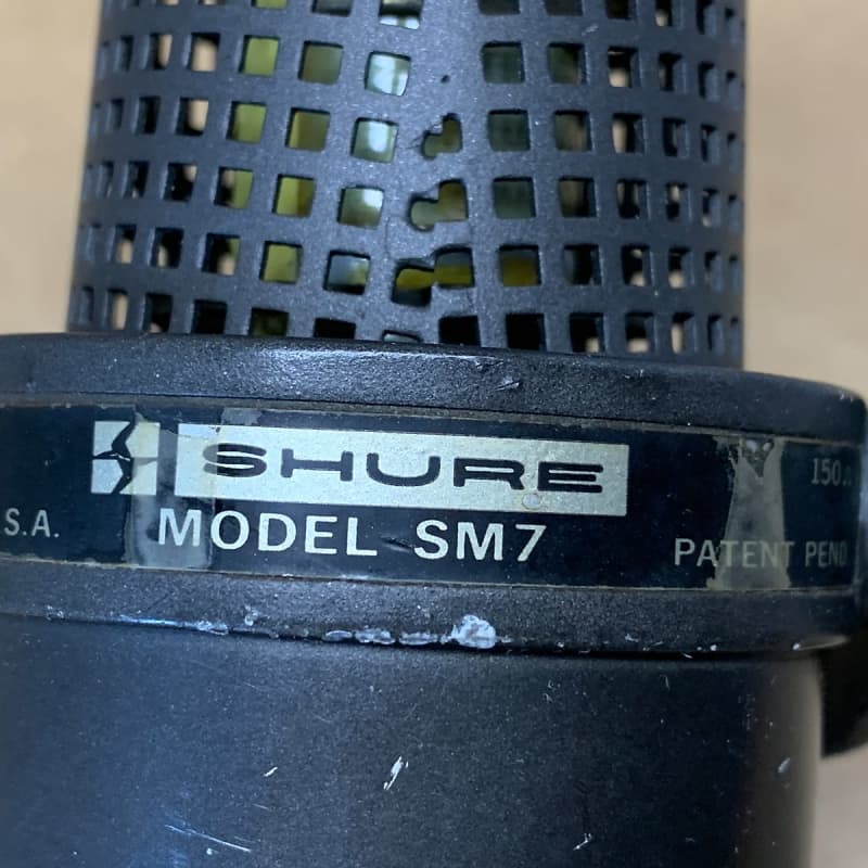 1970-1980 Shure SM7 Cardioid Dynamic Microphone Black - used Microphone  Dynamic