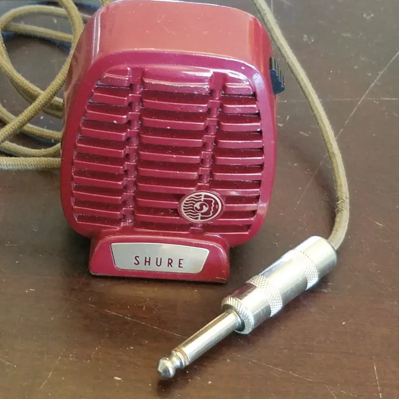 1950s Shure 710S Crystal Microphone Red Paint – used Microphone