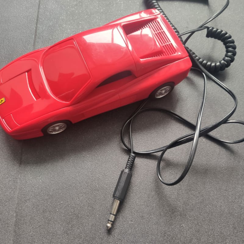 1989 LO-FI Vintage Phone Ferrari Testarossa Car Microphone Red - used Microphone      Vintage