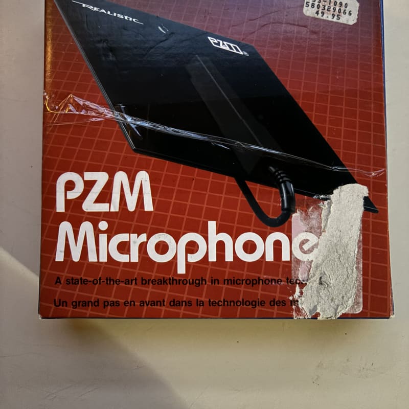 1980s Realistic pzm microphone black - used Microphone