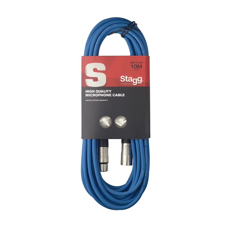 EMD S Series XLR to XLR Cable – 10m / Blue – new Microphone      XLR Cable