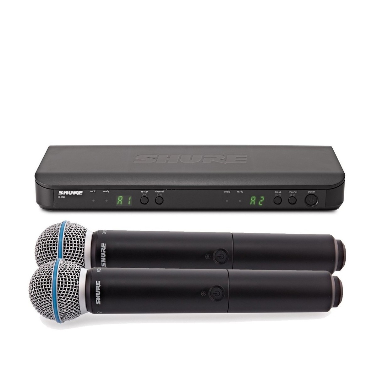 Shure BLX288/B58-S8 Dual Handheld Wireless Microphone System –  New In the Box      Handheld Wireless Microphone