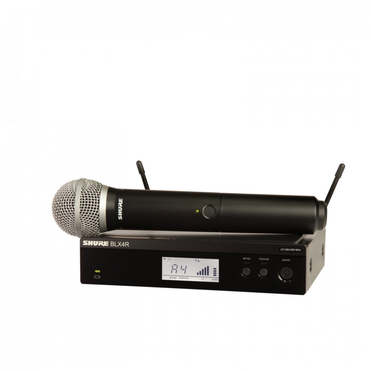 Shure BLX24R/PG58-H8E Rack Mount Wireless Handheld Microphone System -  New In the Box      Handheld Wireless Microphone