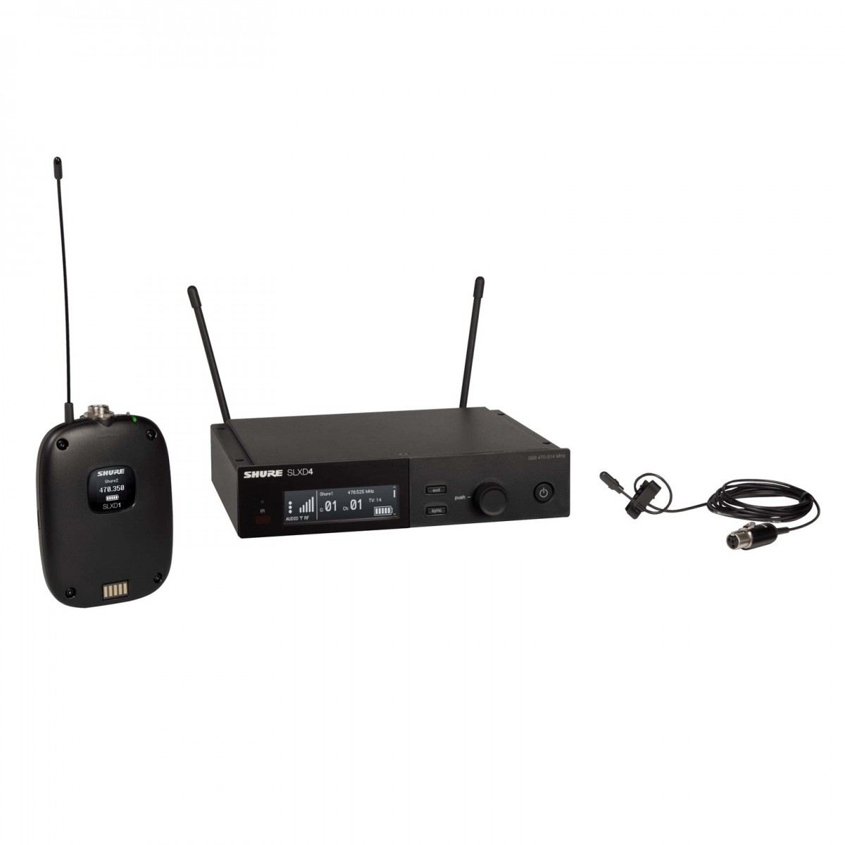 Shure SLXD14/DL4B-K59 Wireless Lavalier Microphone System -  New In the Box      Lavalier Wireless Microphone