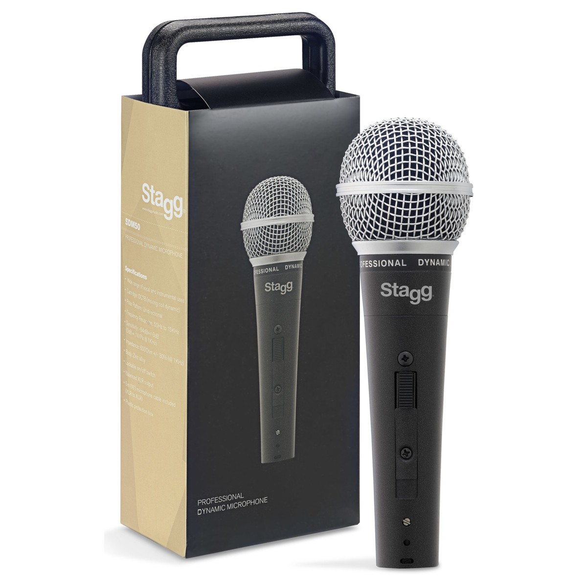 Stagg SDM50 Professional Dynamic Microphone -  New In the Box   Professional    Dynamic Microphone