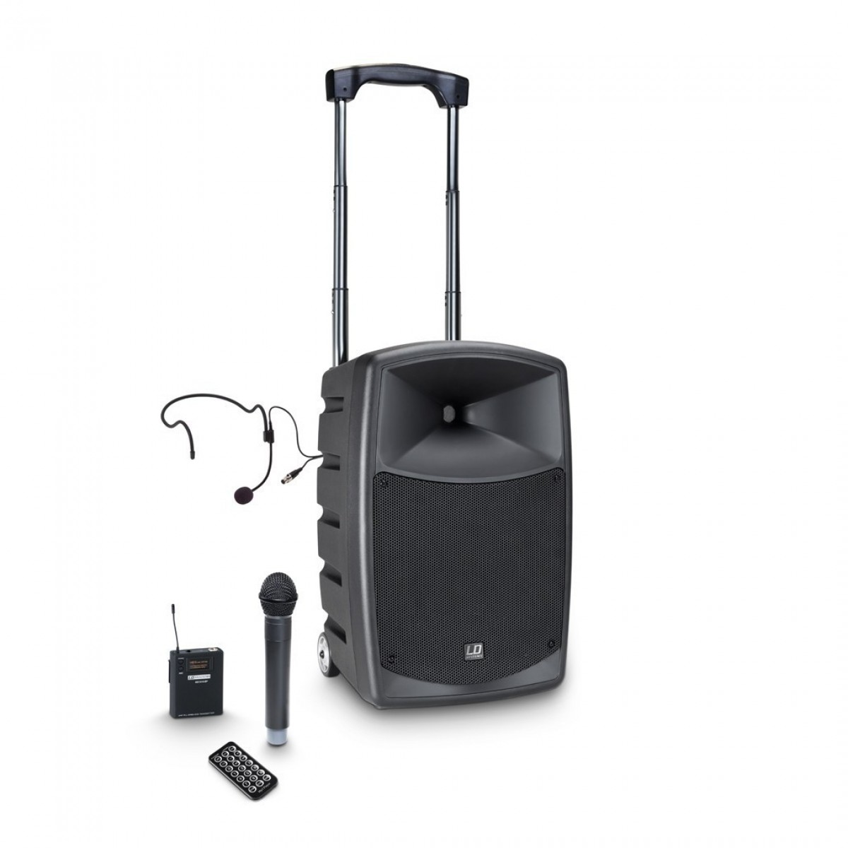 LD Systems Roadbuddy 10 HBH2 Portable PA Speaker with Microphones –  New In the Box        Microphone