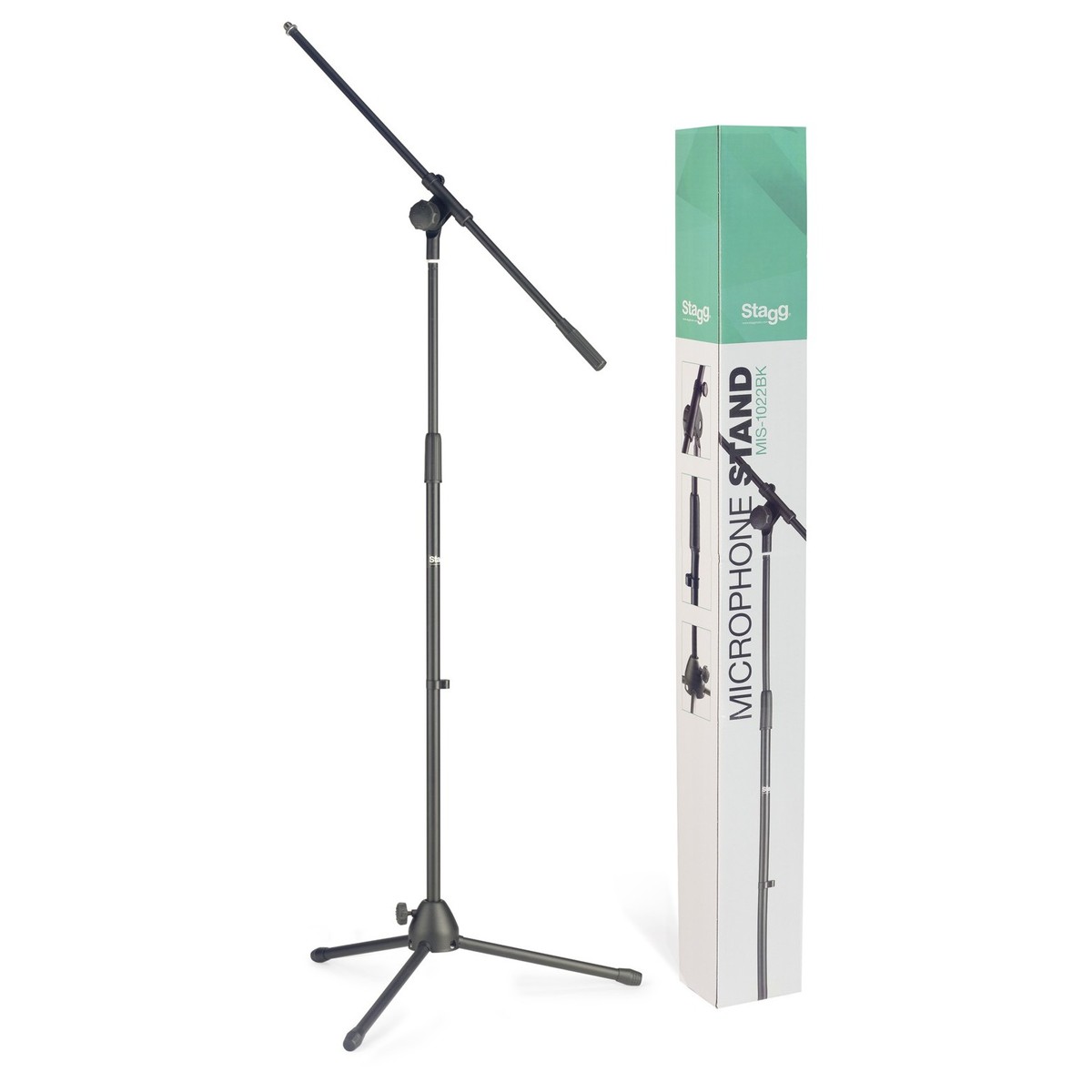 Stagg MIS-1022BK Microphone Boom Stand with Folding Legs -  New In the Box       Boom Microphone