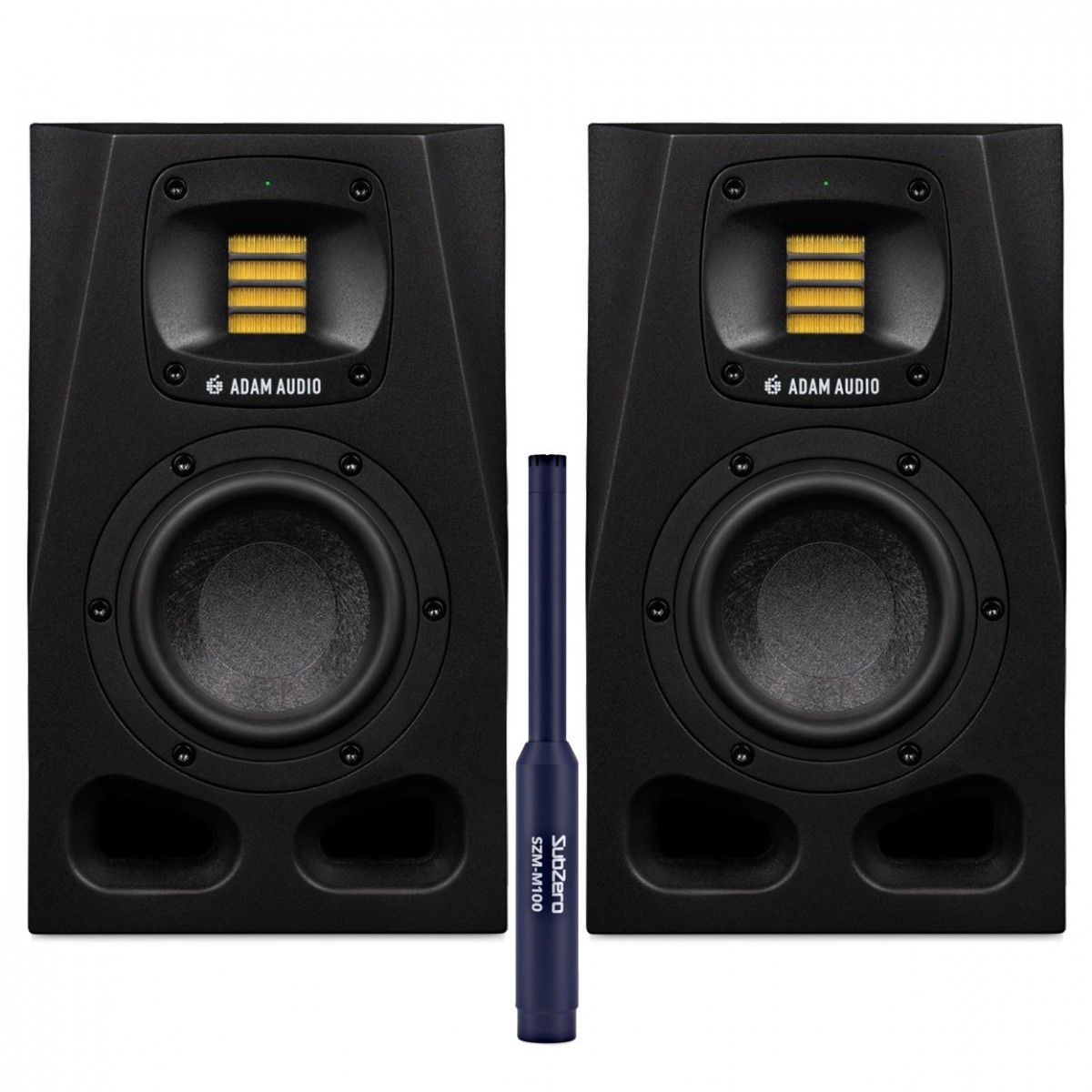 ADAM Audio A4V Monitors with Free SubZero M100 Reference Microphone -  New In the Box        Microphone