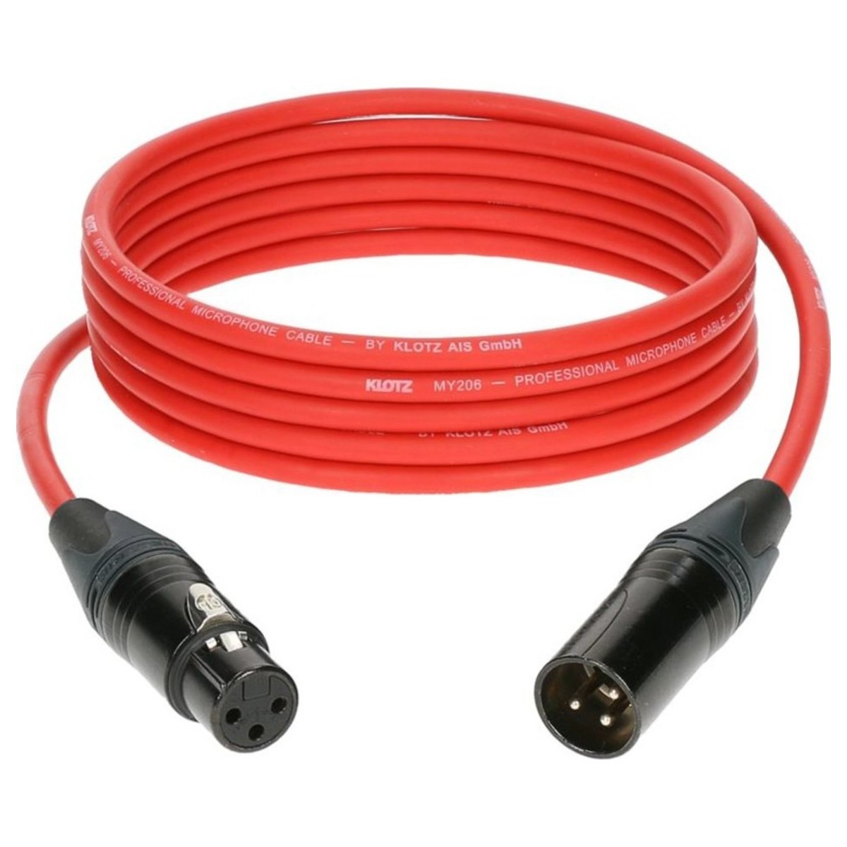 Klotz M1 XLR Microphone Cable Red 2m –  New In the Box  2 metre cable     XLR Microphone Cable Microphone