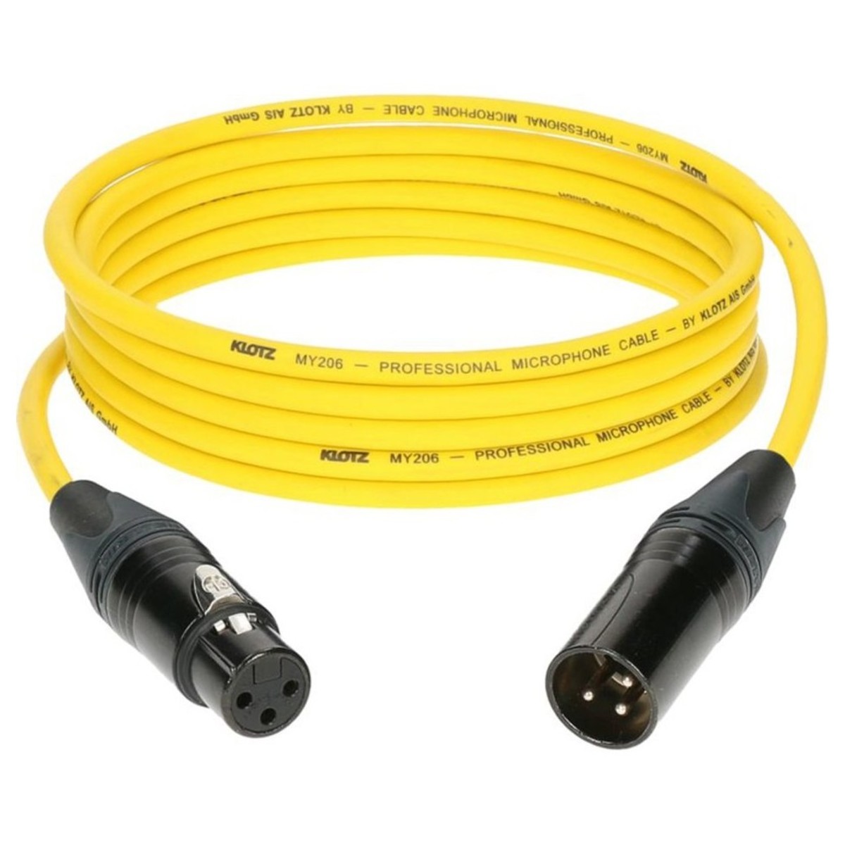 Klotz M1 XLR Microphone Cable Yellow 2m -  New In the Box  2 metre cable     XLR Microphone Cable Microphone