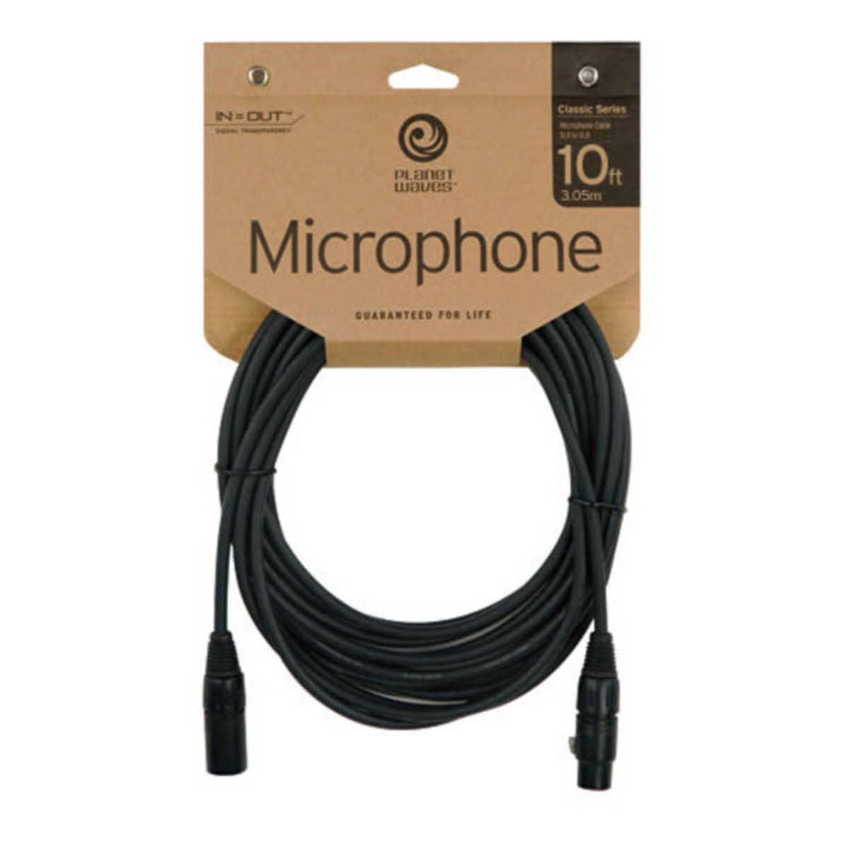 Planet Waves Classic Series XLR (M) to XLR (F) Microphone Cable 10ft -  New In the Box       Microphone Cable  Microphone