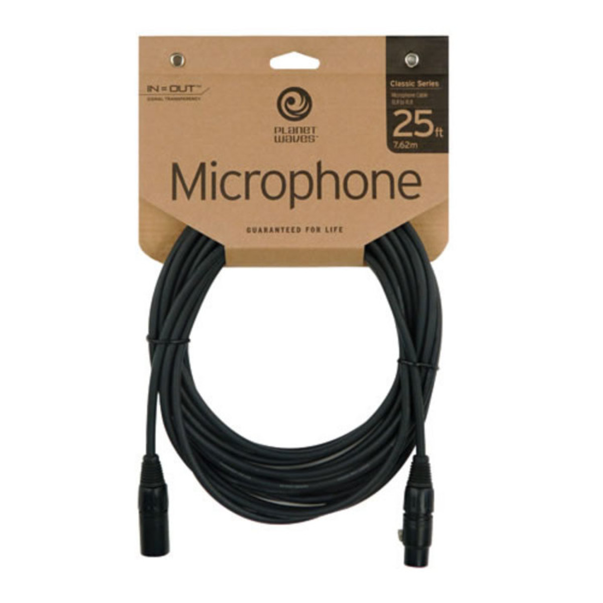 Planet Waves Classic XLR (M) to XLR (F) Microphone Cable 25ft -  New In the Box       Microphone Cable  Microphone