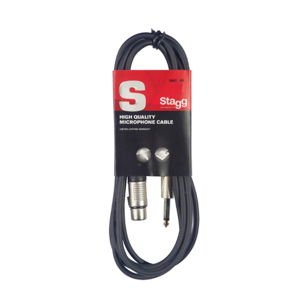 Stagg 6m Microphone Cable Female XLR to Jack Black -  New In the Box       Microphone Cable  Microphone