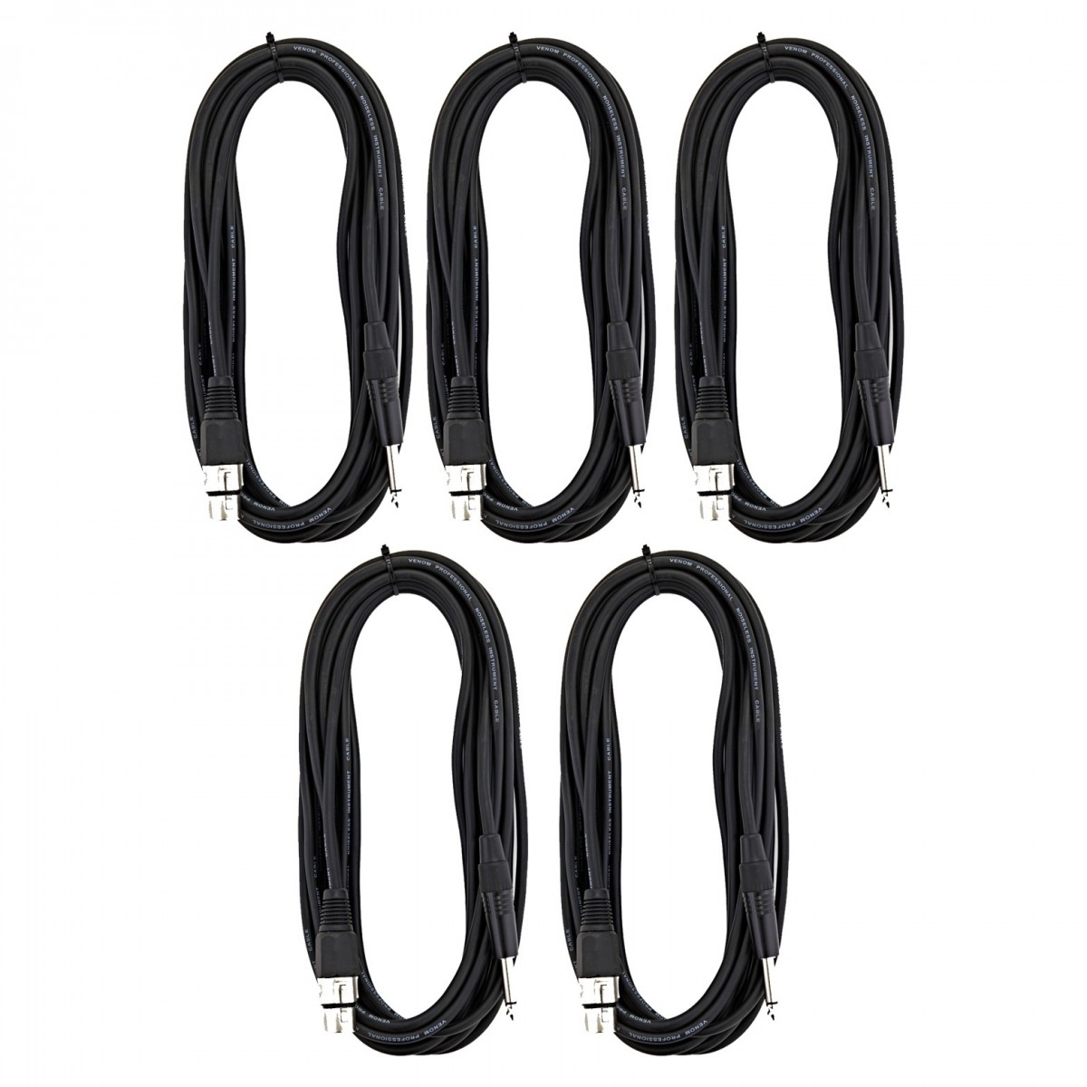 Venom BOA-20 Jack to XLR Microphone Lead 20ft (5 Pack) -  New In the Box        Microphone