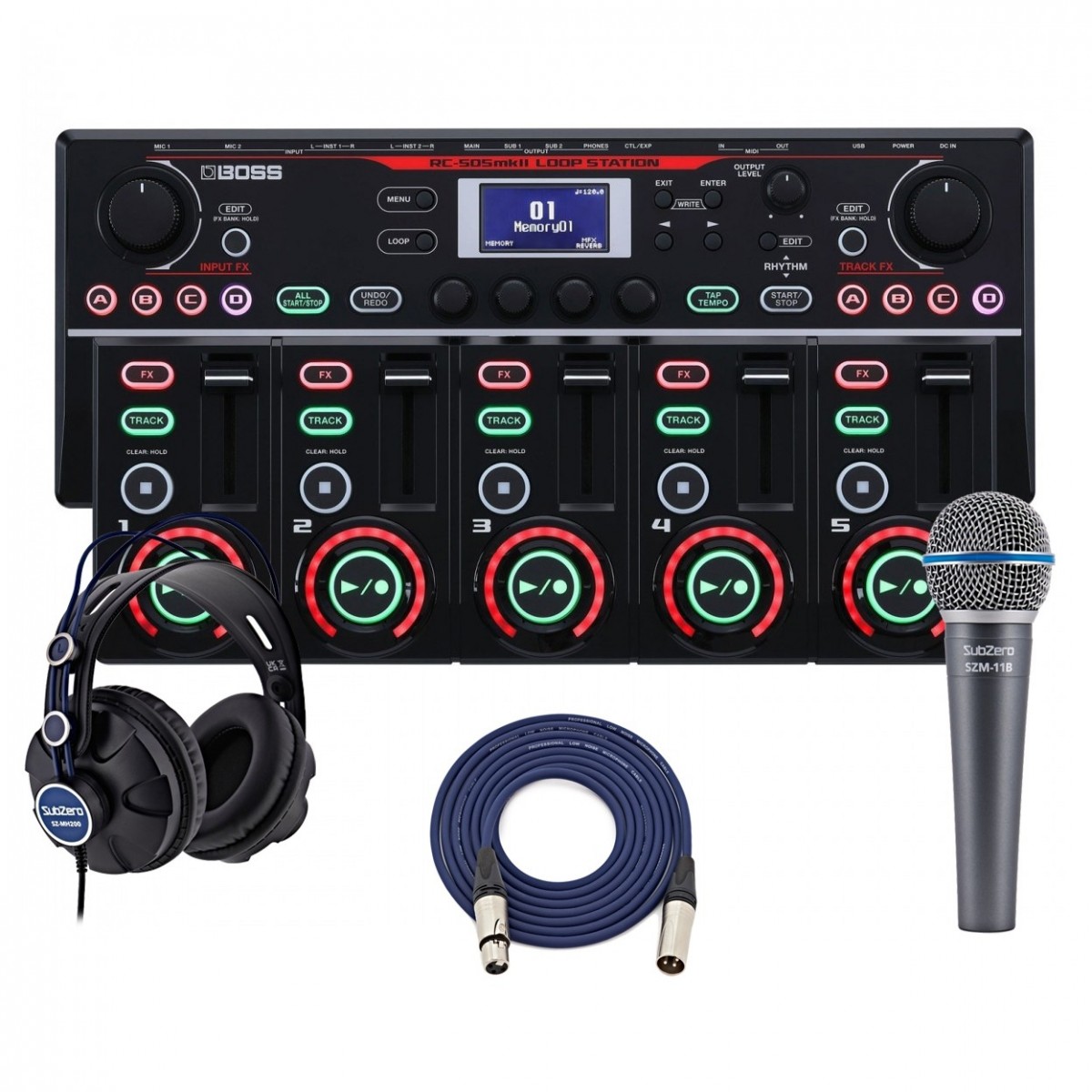 Boss RC-505MKII Loop Station with Microphone and Headphones –  New In the Box        Microphone