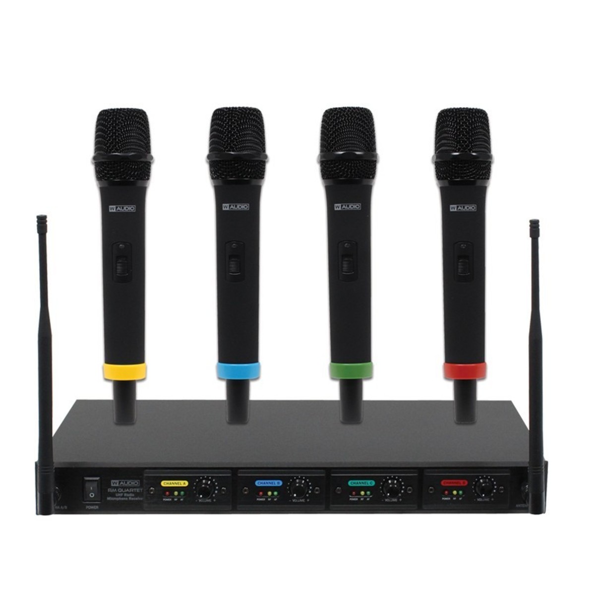 W Audio RM Quartet Handheld Wireless Radio Microphone System