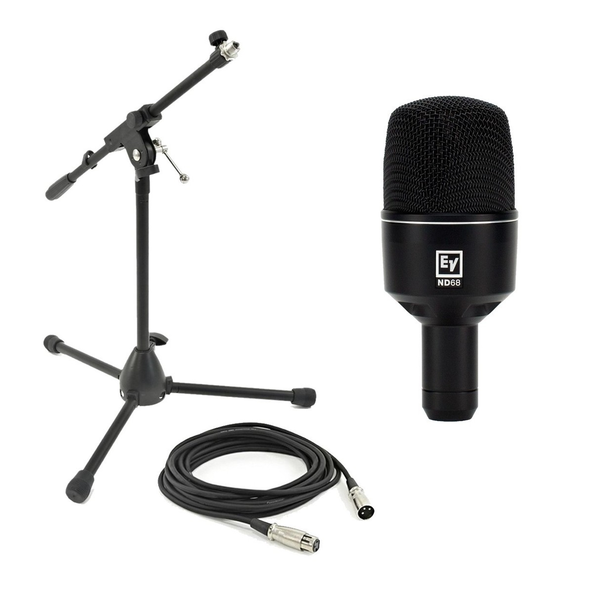 Electro-Voice ND68 Dynamic Bass Drum Microphone with Stand & Cable -  New In the Box       Dynamic Microphone