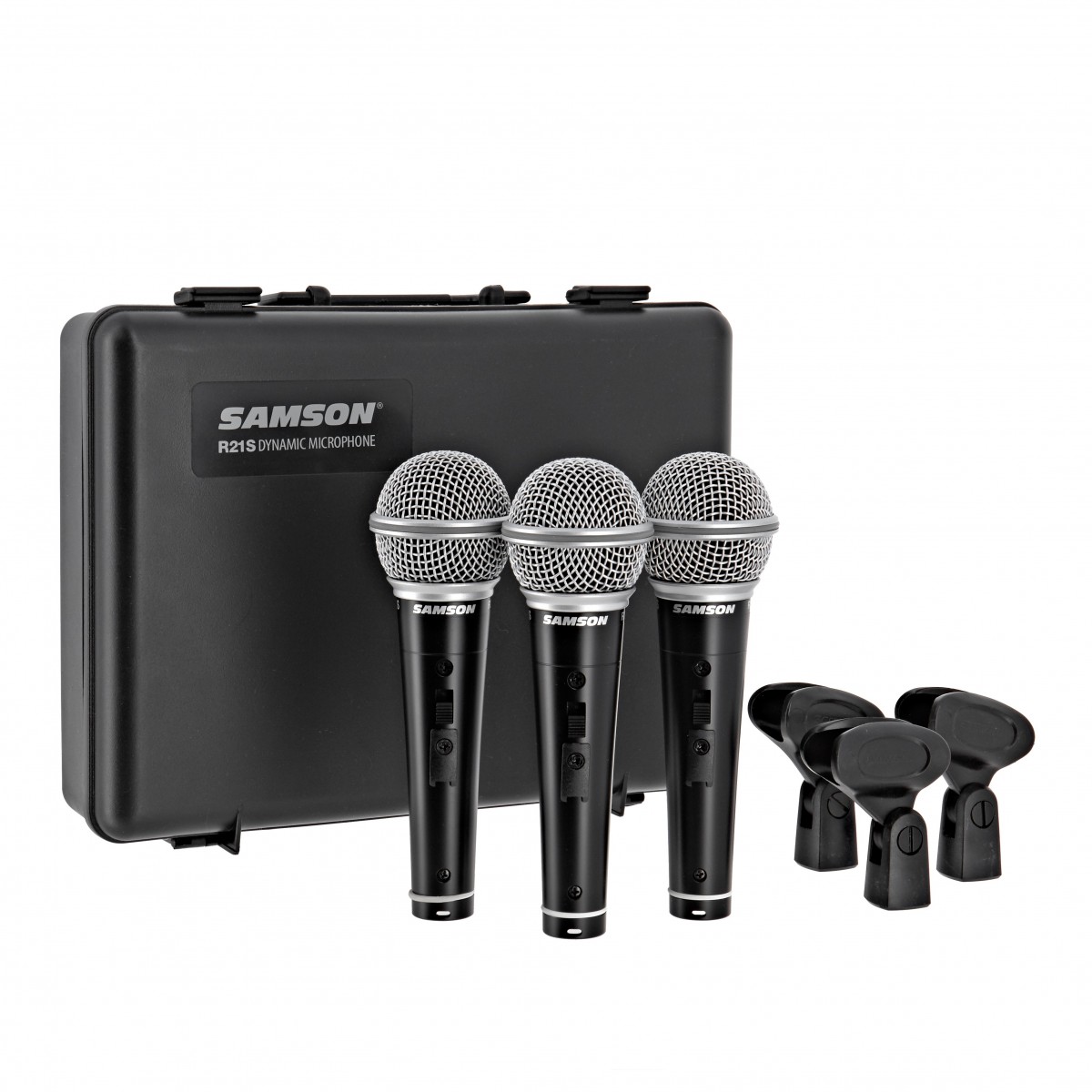 Samson R21 Cardioid Dynamic Microphone 3-Pack W/SW -  New In the Box     Cardioid  Dynamic Microphone