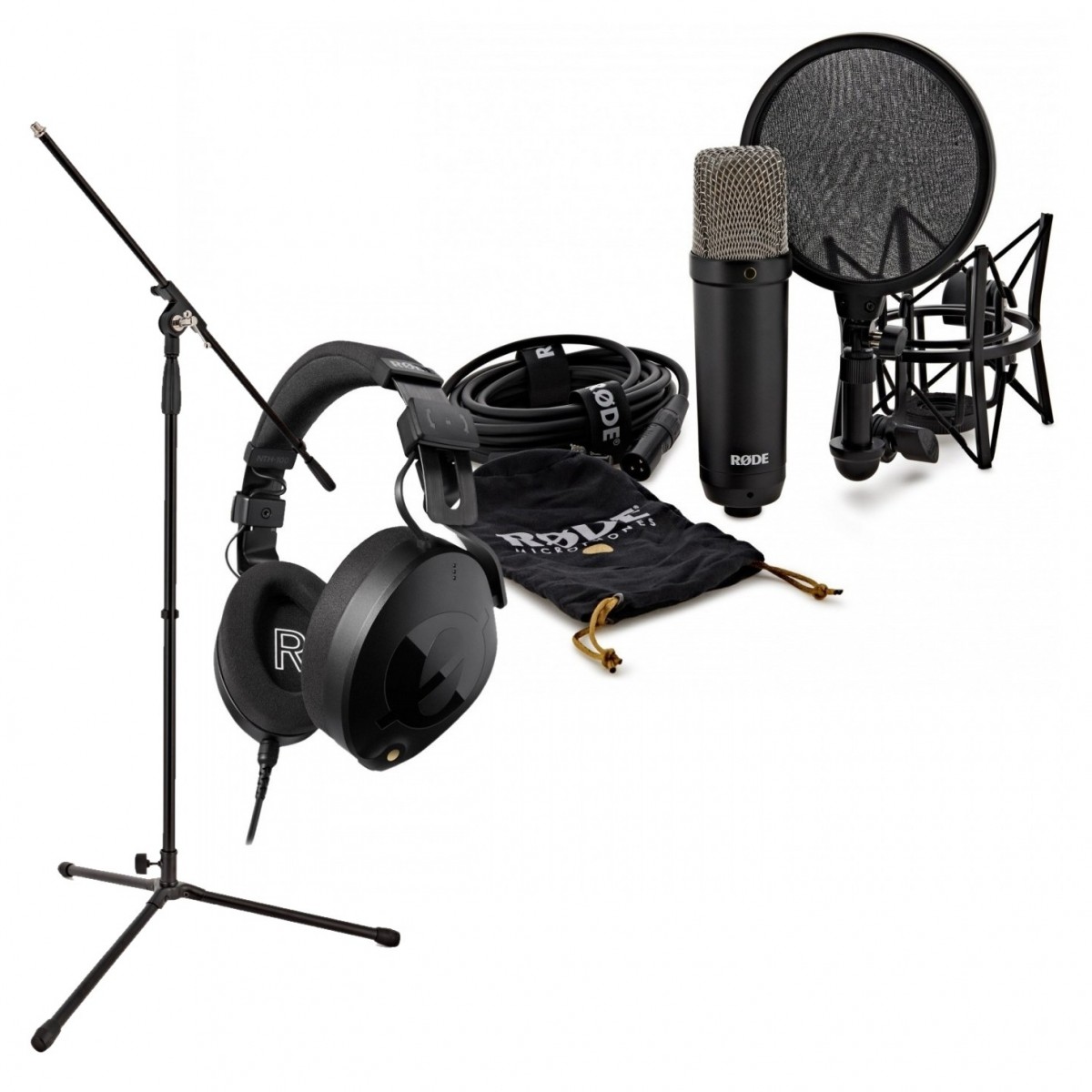 Rode NT1 Signature Condenser Microphone Microphone Stand Bundle –  New In the Box  Microphone Stand  Condenser    Microphone