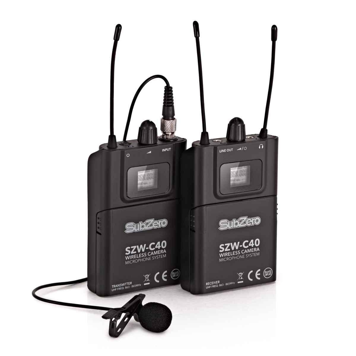 SubZero SZW-C40 Camera Wireless Lavalier Microphone System