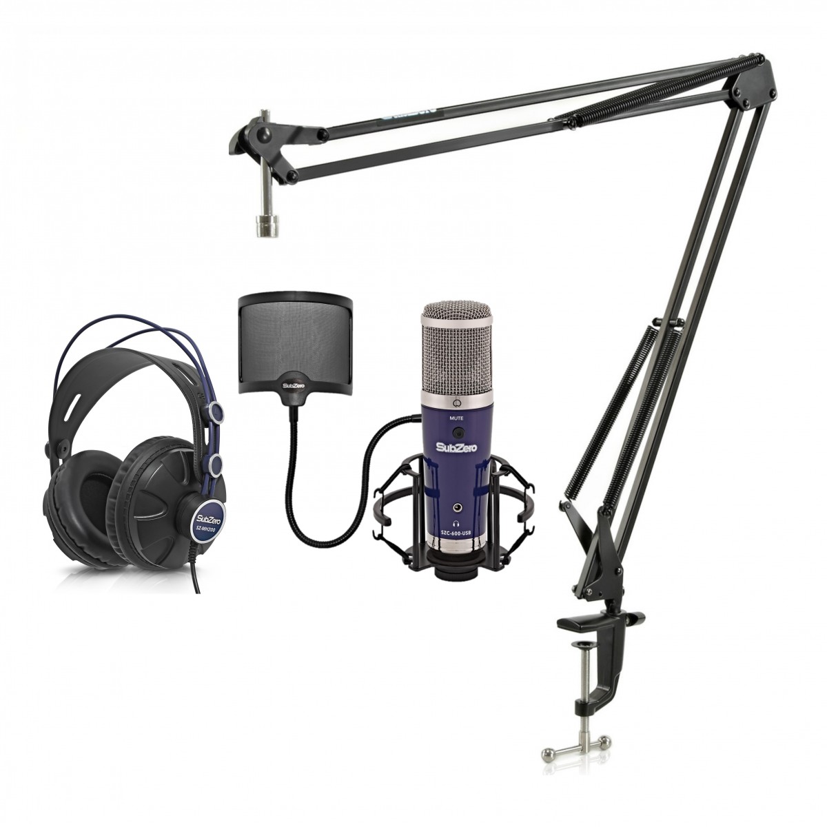 SubZero SZC-600-USB Condenser Microphone Studio Pack –  New In the Box   Studio Condenser    Microphone