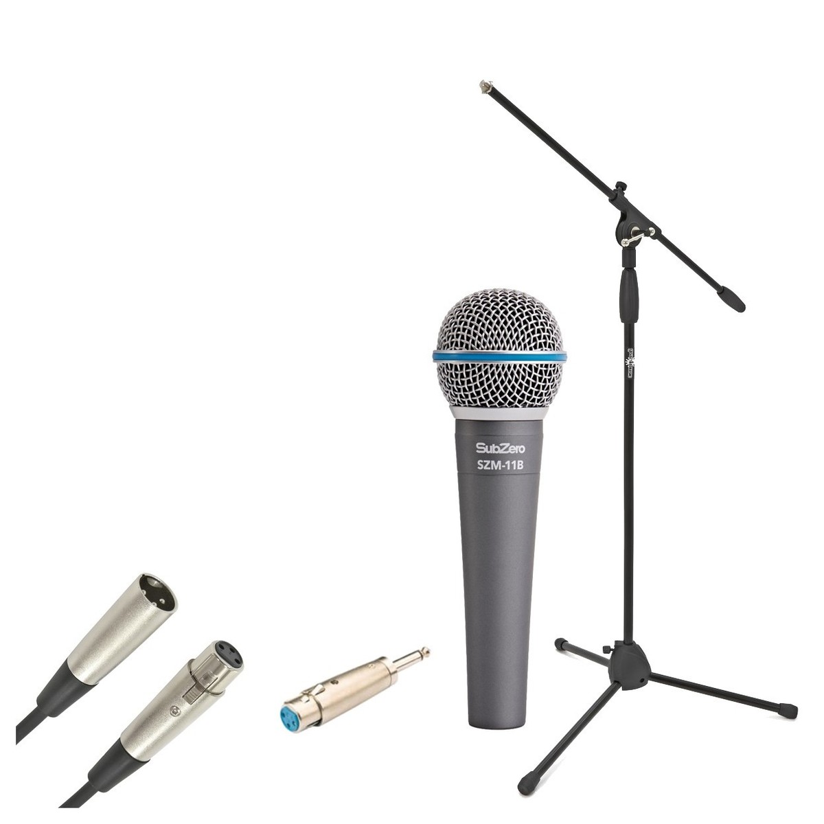 SubZero Beta Dynamic Vocal Microphone with Cable and Mic Stand -  New In the Box  Mic Stand Vocal     Dynamic Microphone