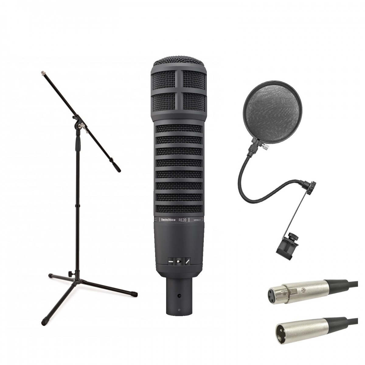 Electro-Voice RE20 Dynamic Microphone Recording Pack Black -  New In the Box       Dynamic Microphone