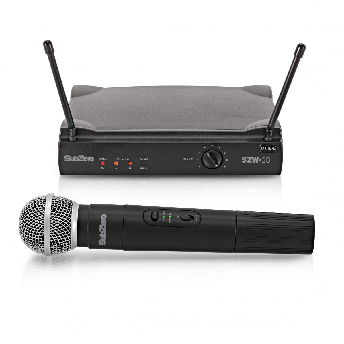 SubZero SZW-20 Handheld Wireless Microphone System -  New In the Box      Handheld Wireless Microphone