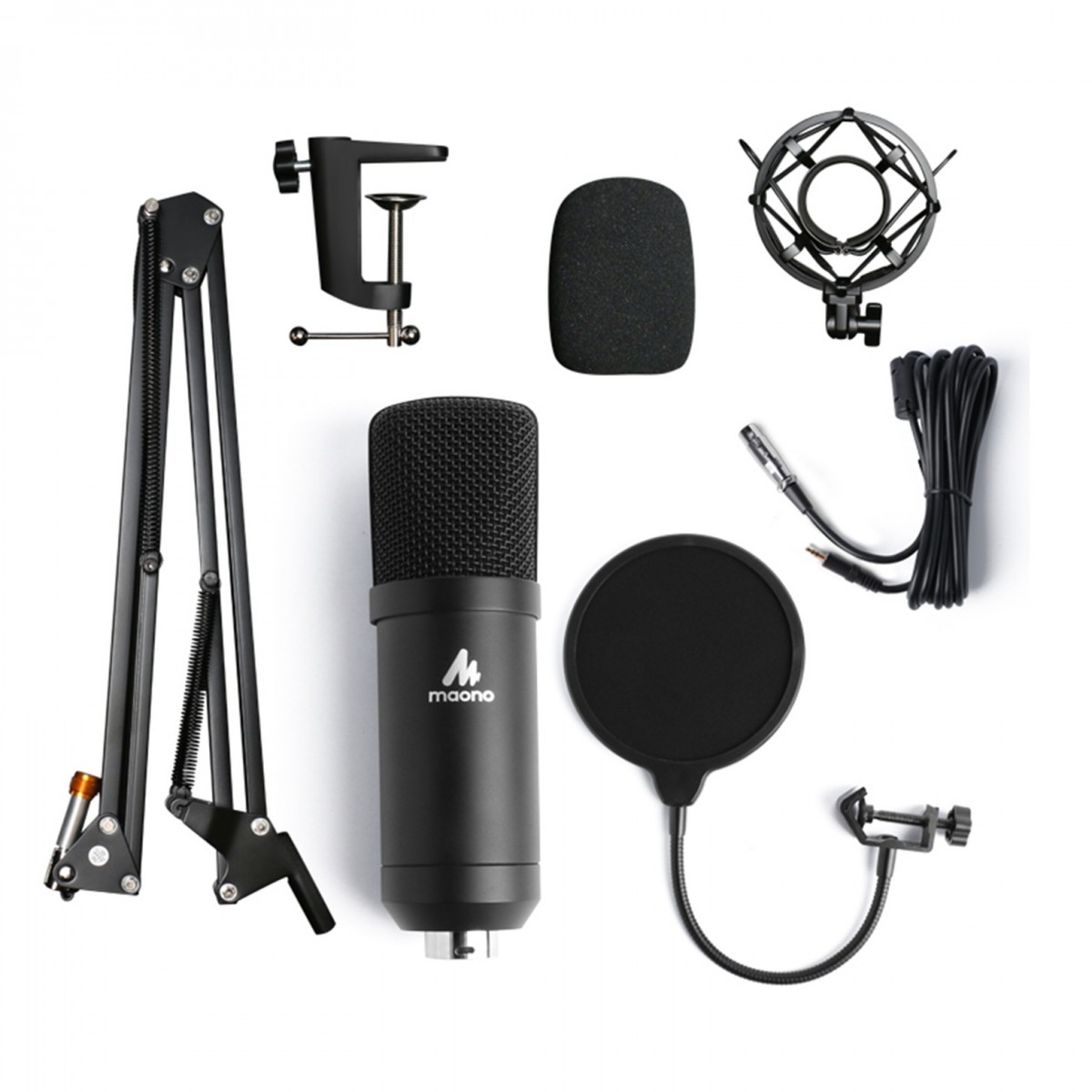 Maono XLR Condenser Cardioid Microphone with Boom Arm Kit Pop Filter –  New In the Box   Pop Filter Condenser Cardioid  Boom Microphone