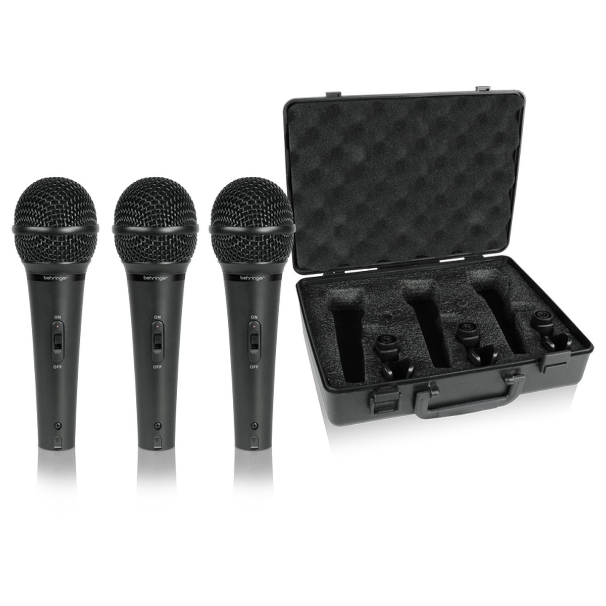 Behringer XM1800S Ultravoice Dynamic Microphone 3 Pack –  New In the Box       Dynamic Microphone