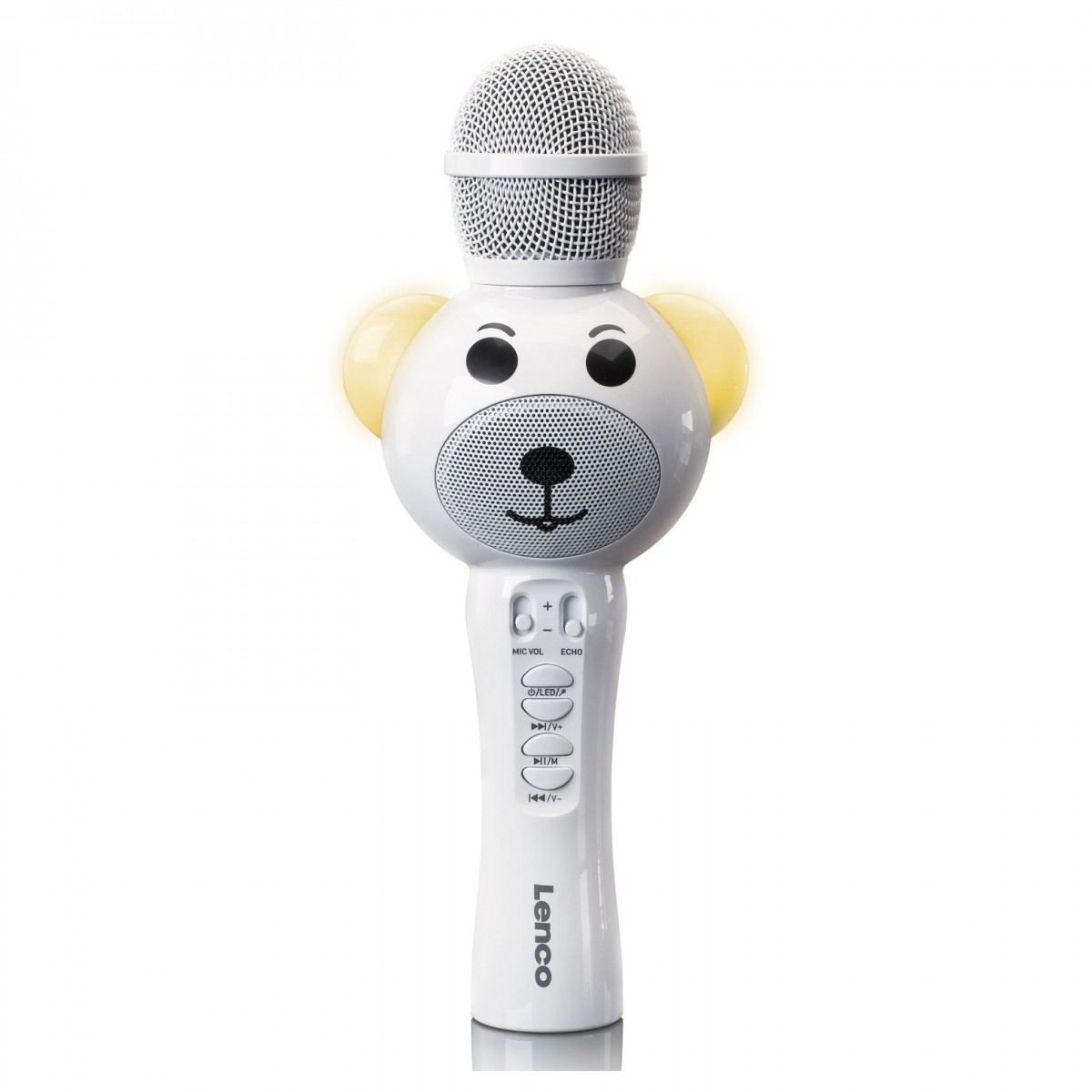 Lenco BMC-060WH Karaoke Microphone with Bluetooth White –  New In the Box        Microphone