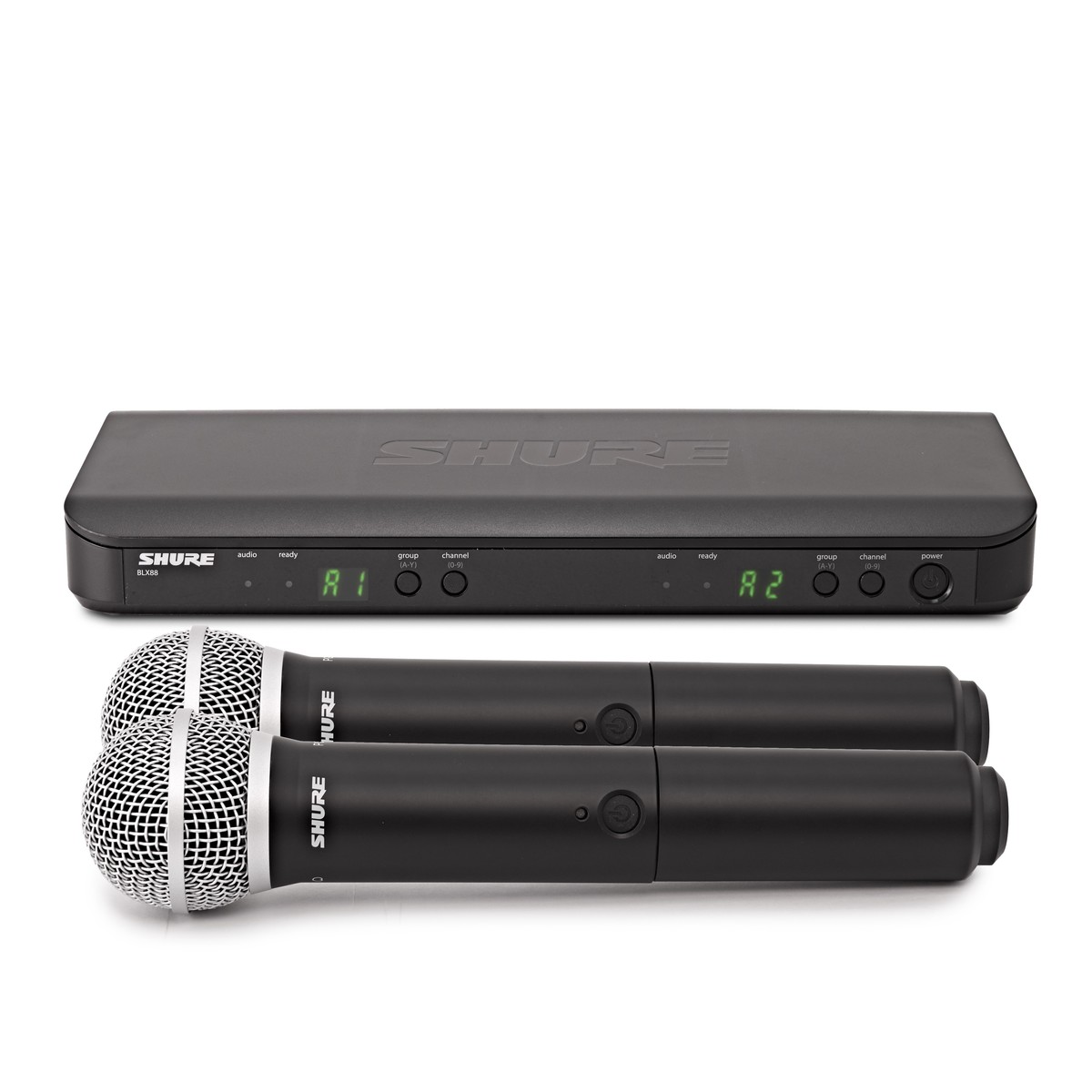 Shure BLX288/PG58-K3E Dual Handheld Wireless Microphone System –  New In the Box      Handheld Wireless Microphone