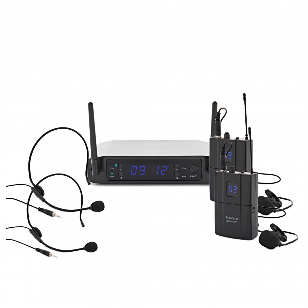 SubZero VOXLINK-2VL Lavalier and Headset Wireless Microphone System -  New In the Box      Headset Wireless Microphone Lavalier Wireless Microphone