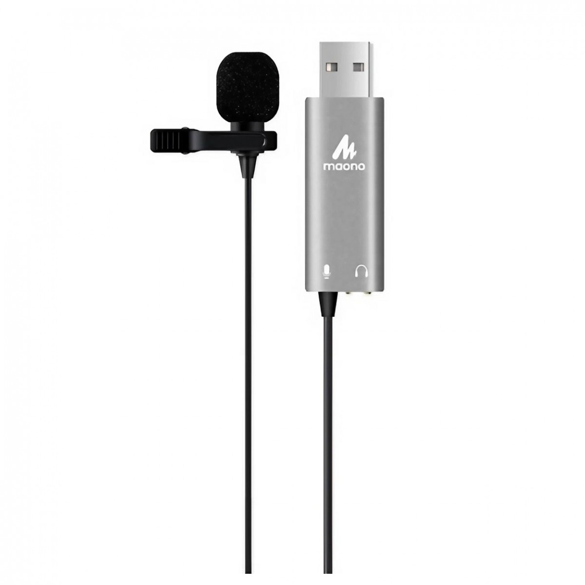 Maono Lavalier USB-A Microphone Omni 3.5mm Audio Socket 2m Cable -  New In the Box  2 metre cable    Lavalier  Microphone