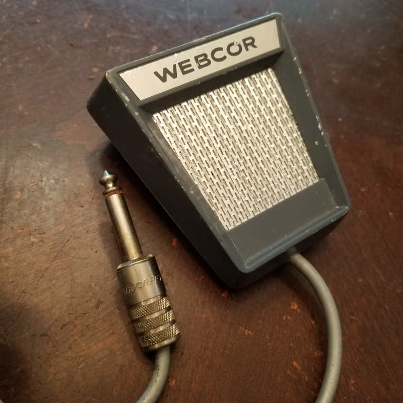 1950s Webcor A-2945-1 Crystal Harp Mic Space-Age Grey Steel &a... - used Microphone