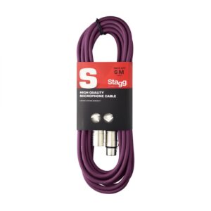 EMD S Series XLR to XLR Cable – 6m / Purple – new Microphone      XLR Cable