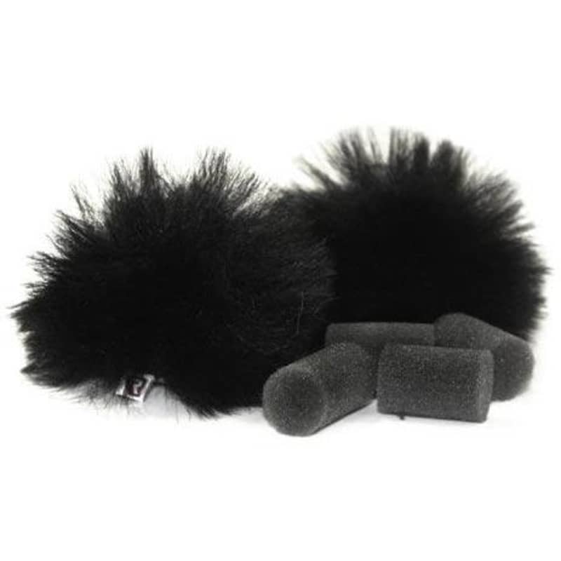 Rycote Pair Black Lavalier Windjammer (Mini hairy)(065501) Bla… – new Microphone     Lavalier