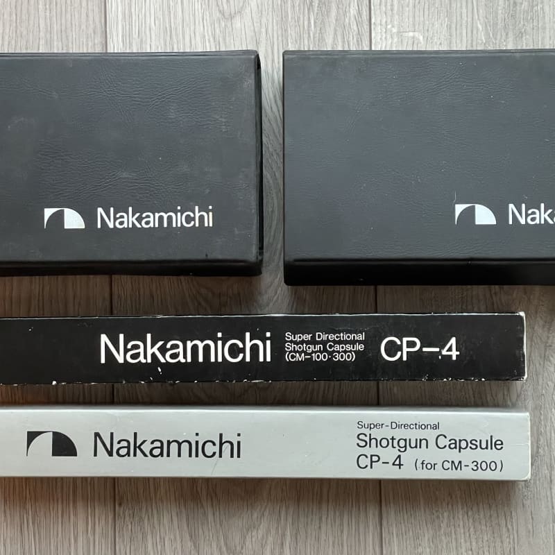 1980 Nakamichi CM-300 (pair) and CP-4 Shotgun Capsules (pair) … – used Microphone    Electret Condenser