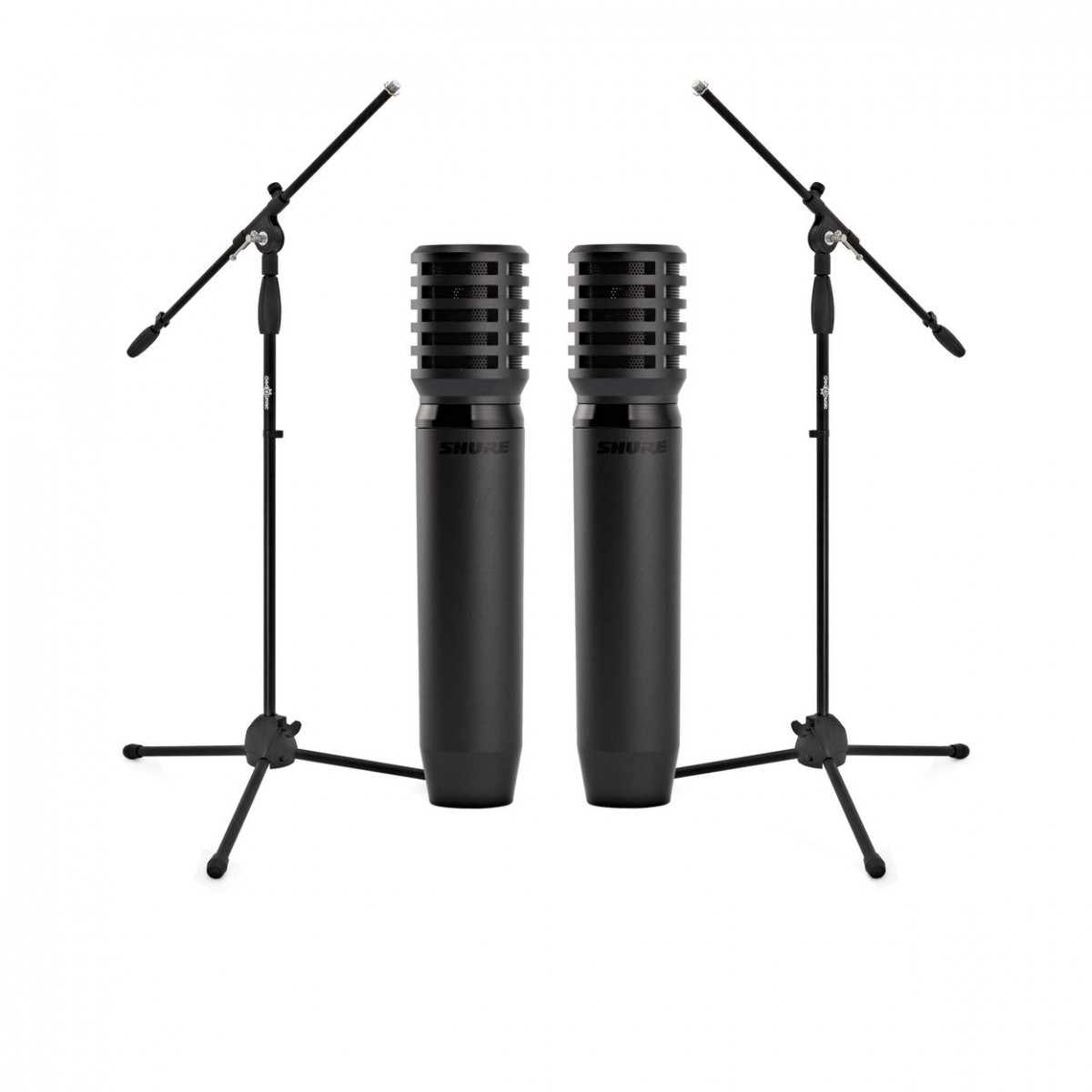 Shure PGA81 Condenser Pair with Stands and Cables