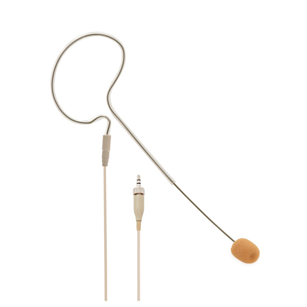 SubZero Single Ear Headset Mic Compatible w/ Sennheiser Systems Tan