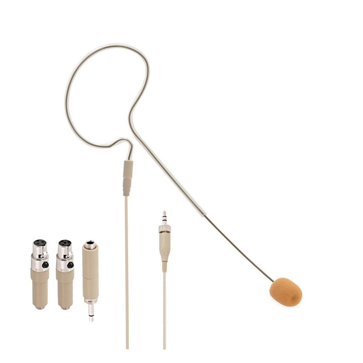 SubZero Single Ear Headset Mic Universally Compatible Tan