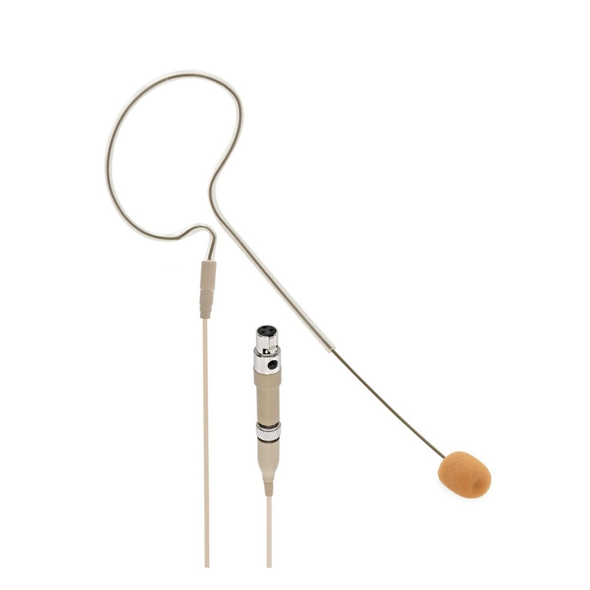 SubZero Single Ear Headset Mic Compatible with AKG Systems Tan