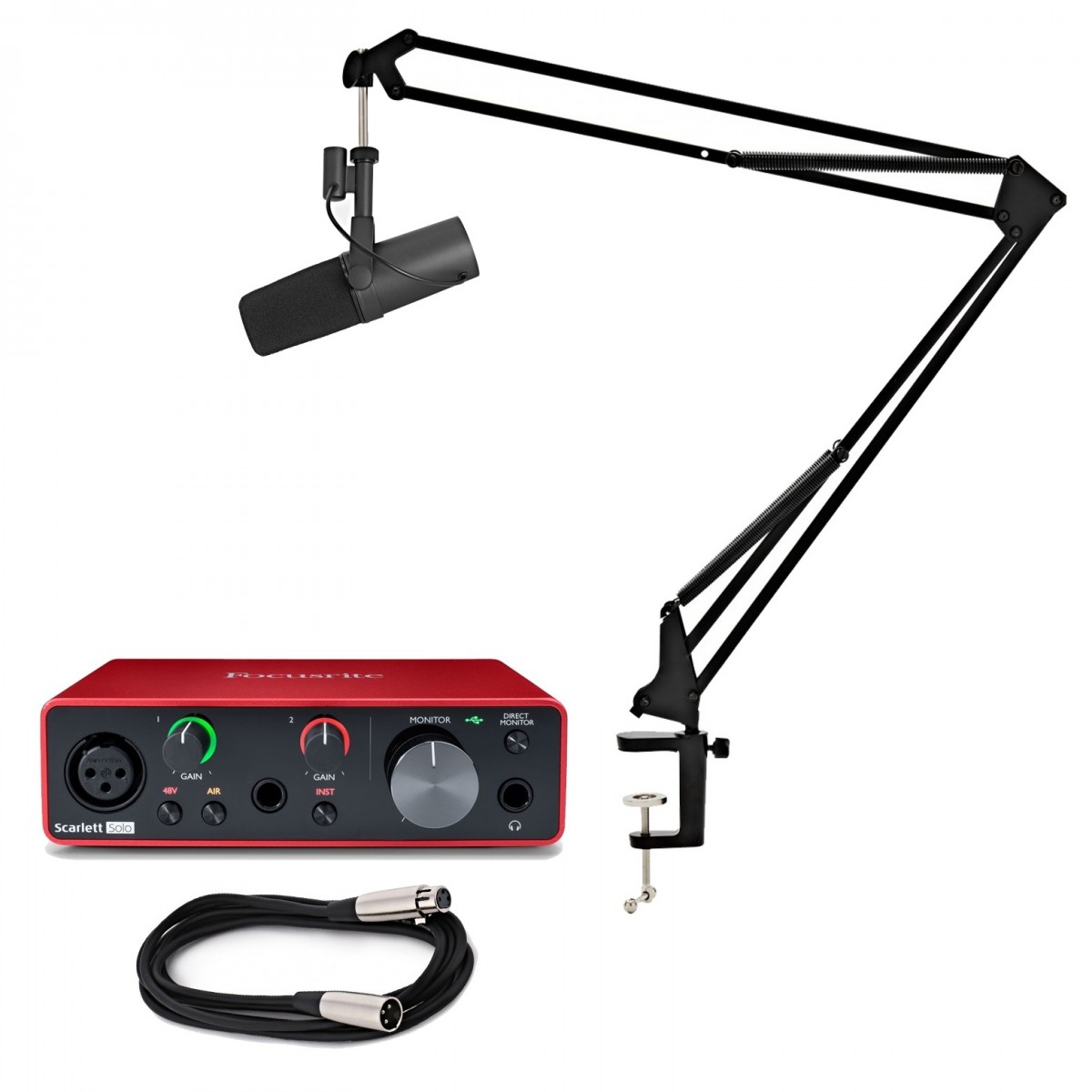 Focusrite Scarlett Solo (3rd Gen) with Shure SM7B