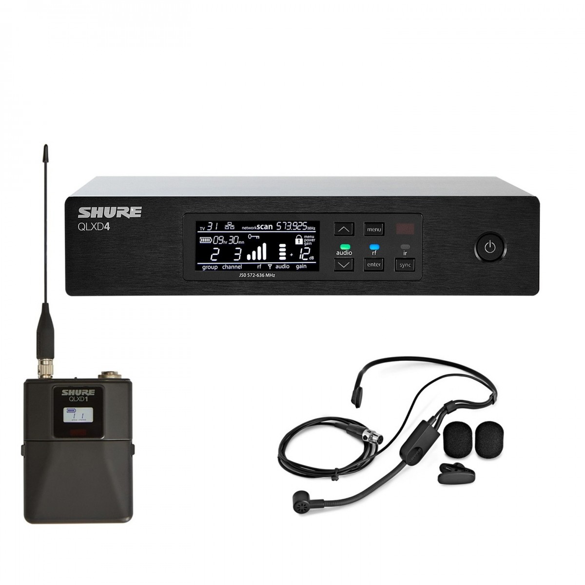 Shure QLXD Custom Wireless Headset Microphone System; K51