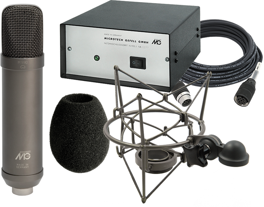 Microtech Gefell M990 Cardioid Valve Microphone in Dark Bronze w/ Windshield,EA92 Shockmount & Carry Case