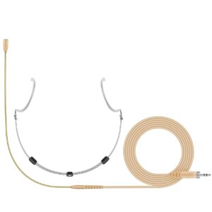 Sennheiser HSP Essential Omni Microphone in Beige with Neckband and Windshield