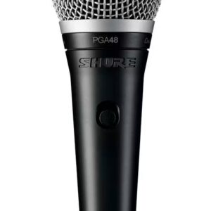 Shure PGA48 Vocal Microphone, Boom Stand and XLR Cable Bundle