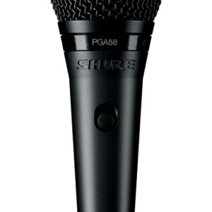 Shure PGA58 Cardioid Dynamic Vocal Microphone With Cable & Boom Stand