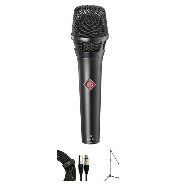 Neumann KMS105MT Condenser Microphone Bundle with Mic Stand and XLR Cable